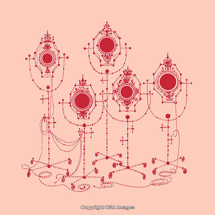 Intricate Ornamental Line Art Illustration With Decorative Circles and Patterns