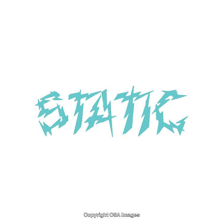 Stylized Electric Text Logo in Aqua Against White Background