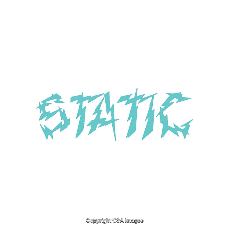 Stylized Electric Text Logo in Aqua Against White Background
