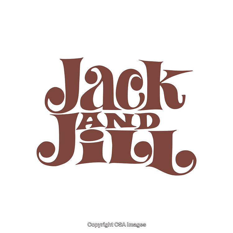 Retro Styled Typography With the Phrase Jack and Jill in Bold Letters