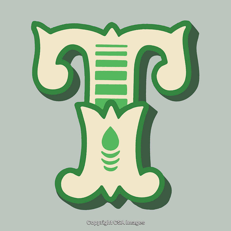 Creative Illustration of the Letter T in Abstract Style