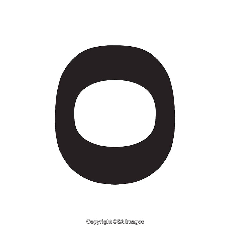 Black Stylized Cent Symbol on White Background