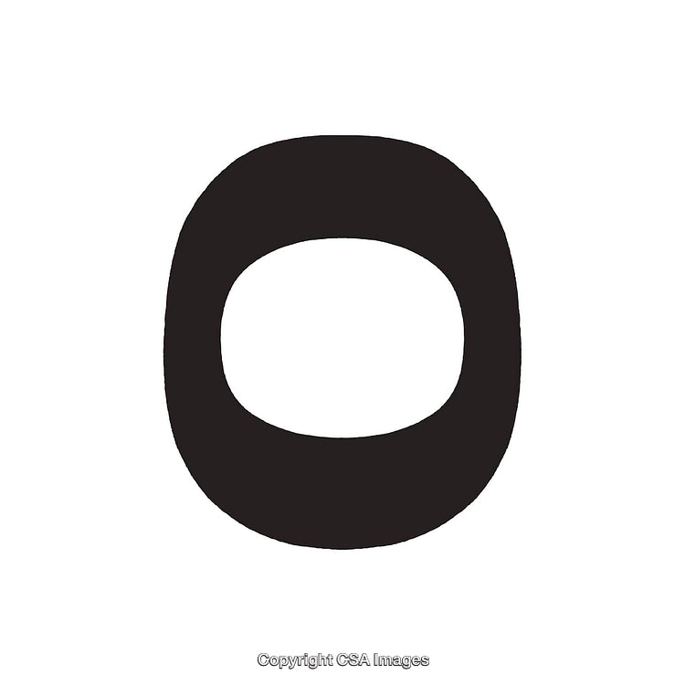Black Stylized Cent Symbol on White Background