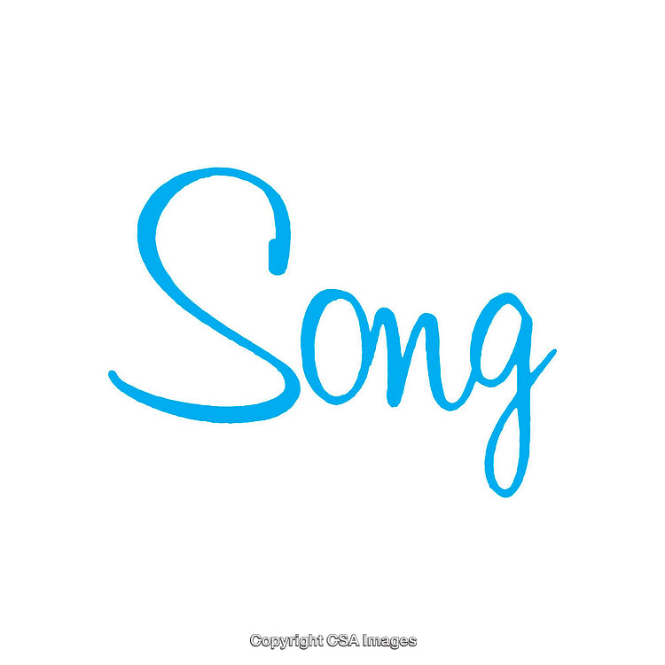 Minimalistic Blue Scripted Word on Clean White Background