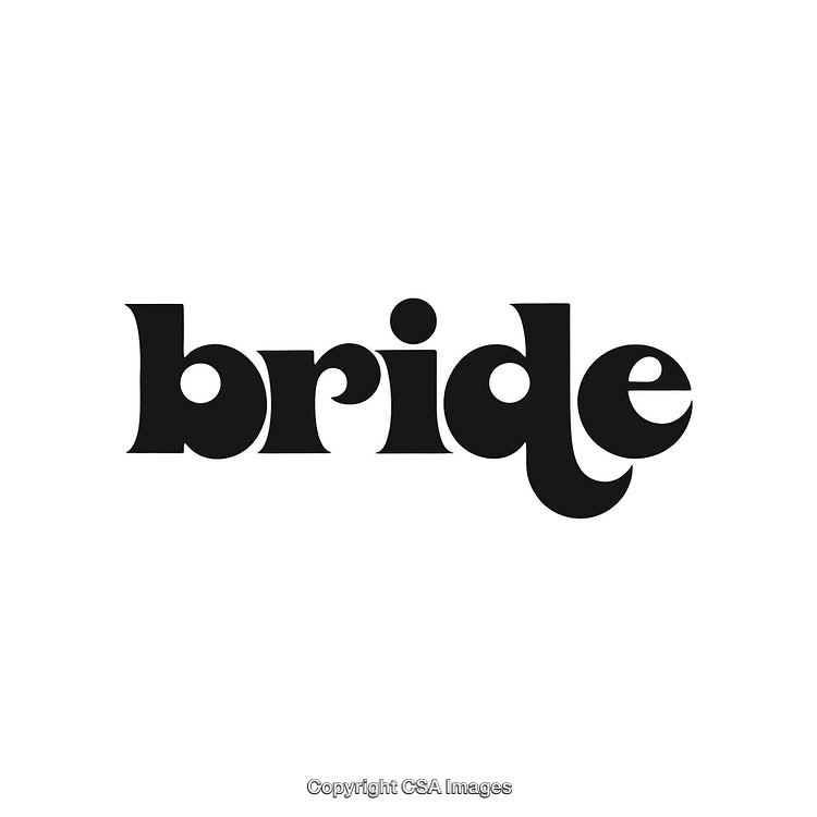 Bold Vintage-Style Typography With the Word Bride in Stylized Font