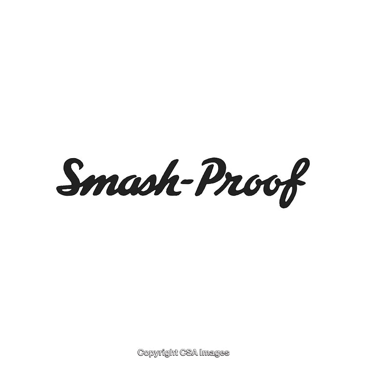Bold Black Smash-Proof Text Illustration on a White Background