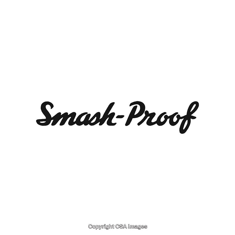 Bold Black Smash-Proof Text Illustration on a White Background