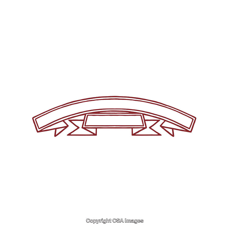 Minimalistic Red Line Tribal Design Featuring Geometric Patterns and Arched Motif