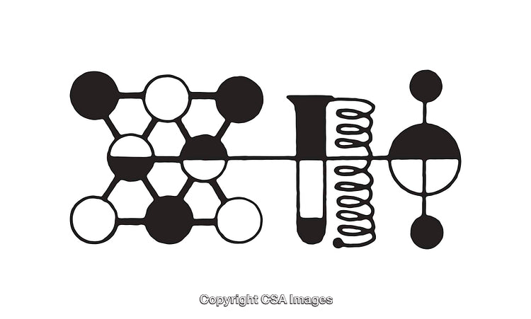 Black and White Line Art of Abstract Geometric Design