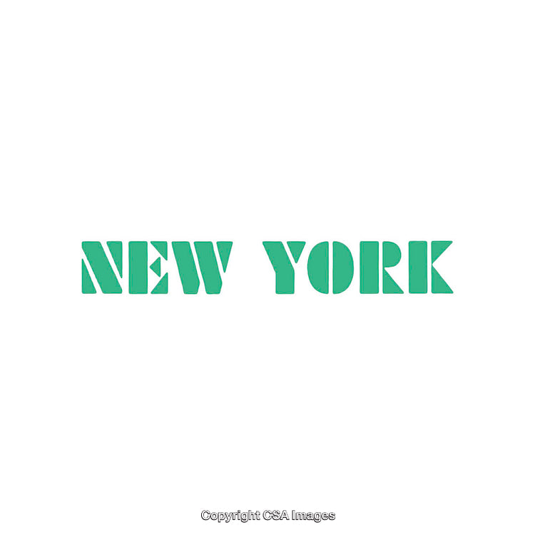 Modern Minimalist Green New York Design on White Background