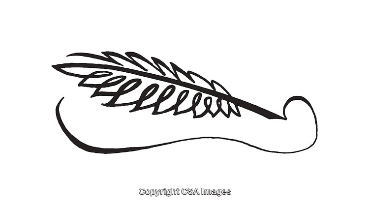 Abstract Black and White Line Art Graphic with Curved Elements