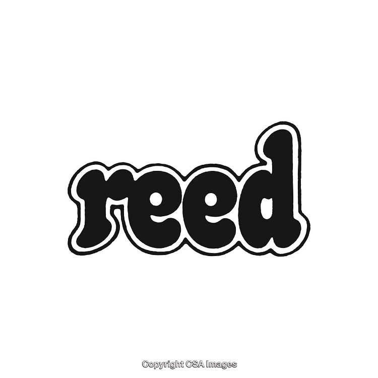 Stylized Word 'Reed' in Black Bold Text with Playful Typography