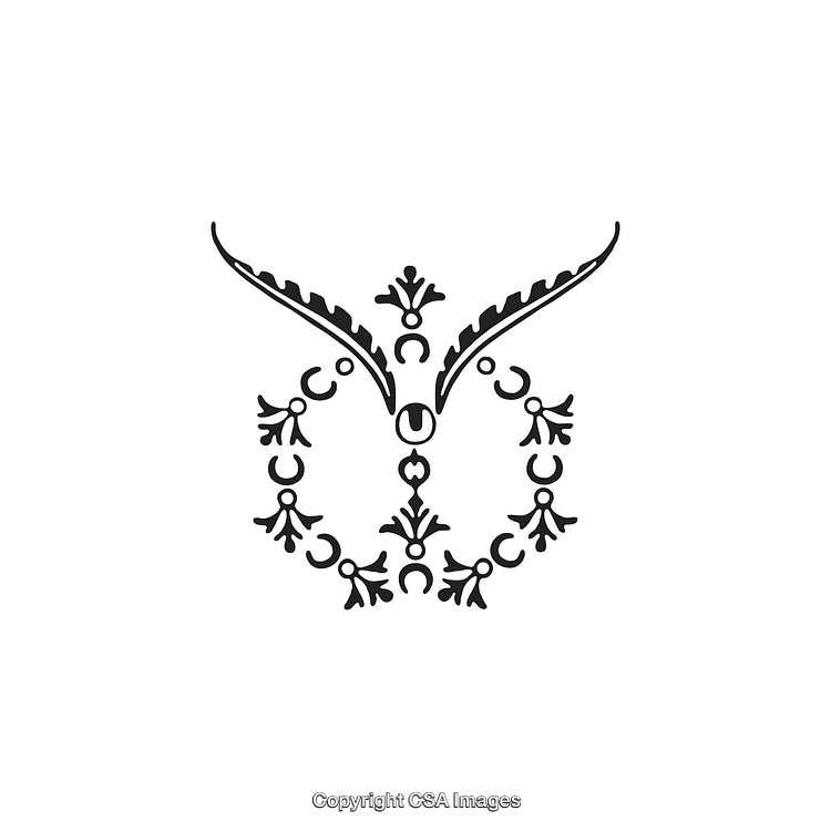 Intricate Black and White Ornamental Decorative Art Design
