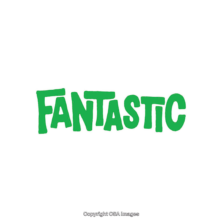 Green Fantastic Text in Bold Artistic Typographic Style
