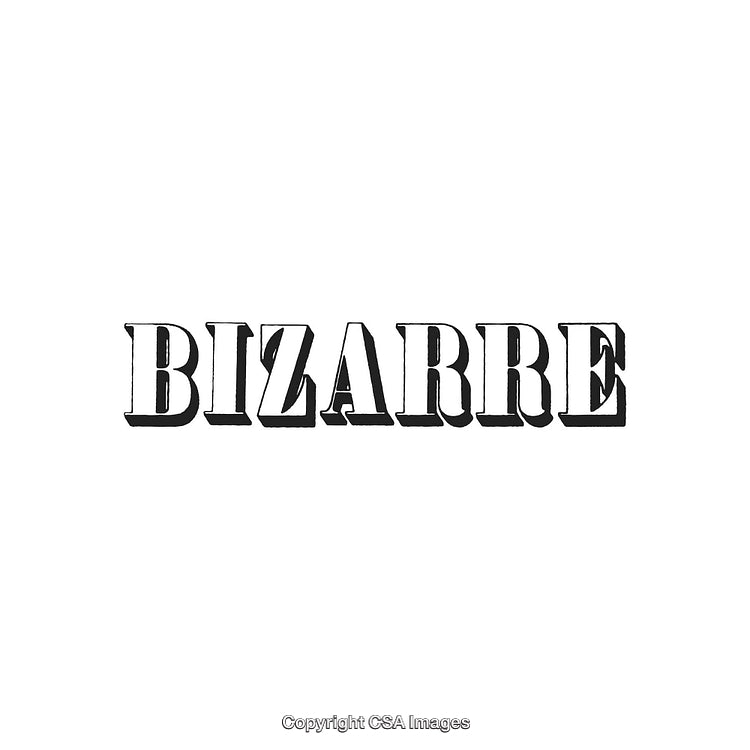Bizarre Text Illustration in Bold Vintage Typography Style