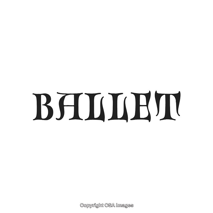 Elegant Gothic Style Typography Featuring the Word 'Ballet' in Black