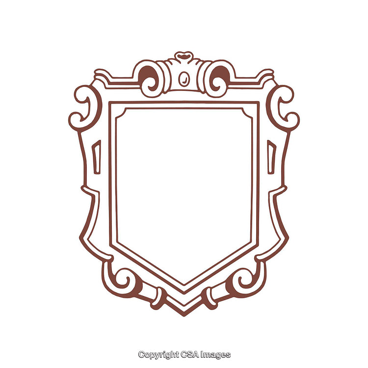 Elegant Ornate Frame Design for Heraldry or Decorative Artwork