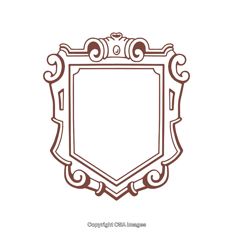 Elegant Ornate Frame Design for Heraldry or Decorative Artwork