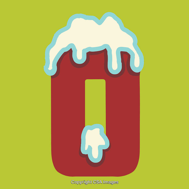 Illustration of the Letter O with Festive Creamy Drip Design