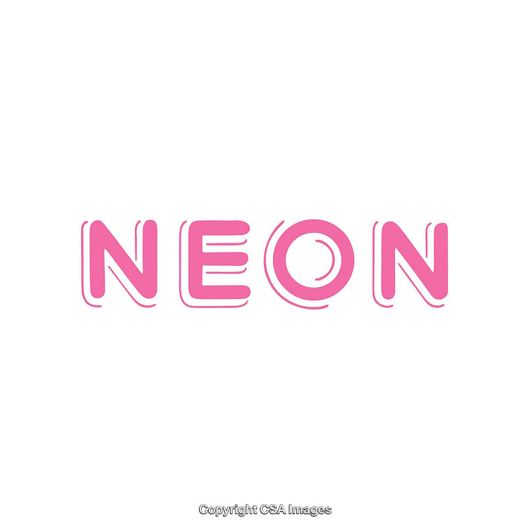 Bright Pink Neon Text on a Clean White Background