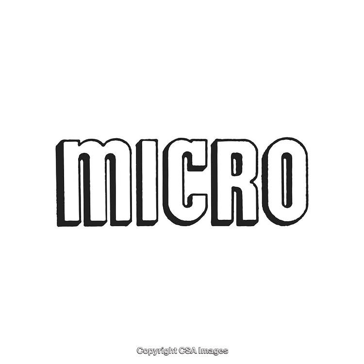 Boldly Styled Typography Highlighting the Word 'MICRO' in Monochromatic Theme