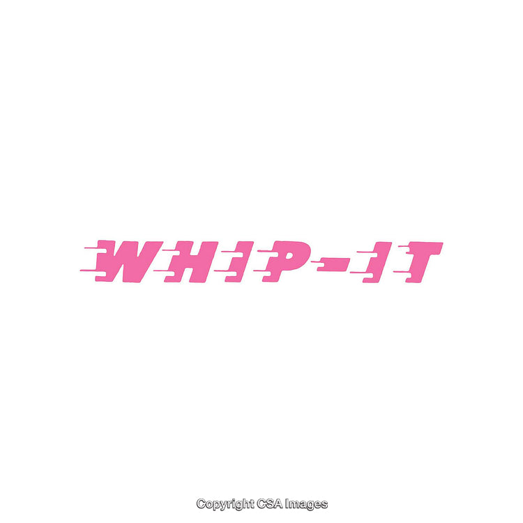 Typography With Bold Pink Text Featuring Whip-It On White Background