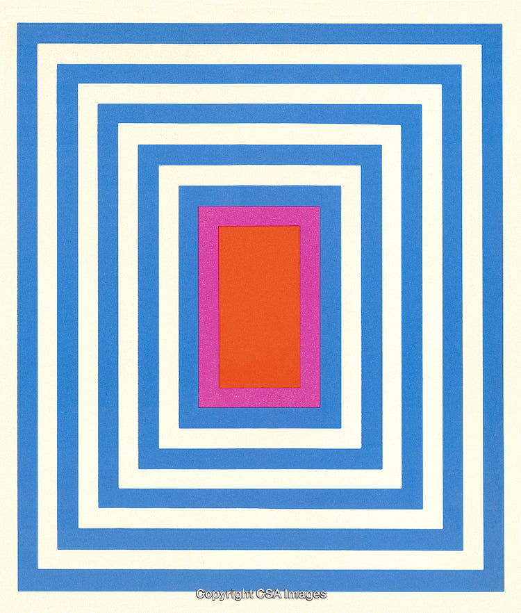 Geometric Abstract Art Featuring Bold Concentric Colors and Design