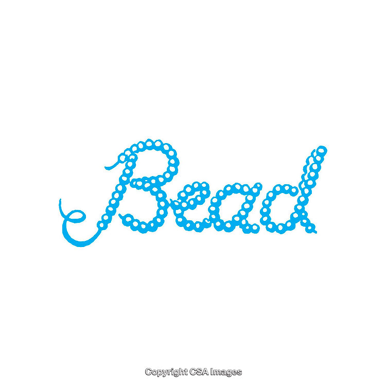 Stylish Blue Typography Art Forming the Word 'Bead'