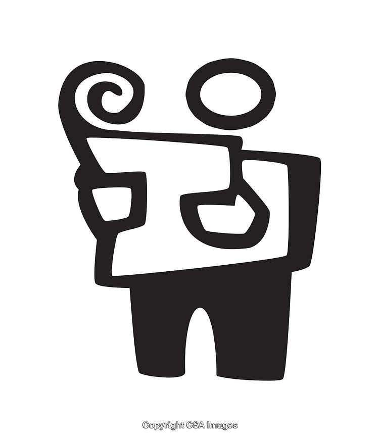 Abstract Black and White Icon Symbolizing Creativity and Individuality