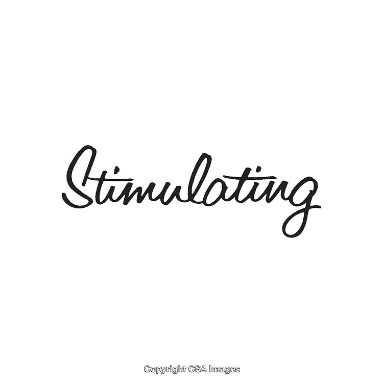Stimulating Inspirational Word in Stylish Handwritten Calligraphy on White Background