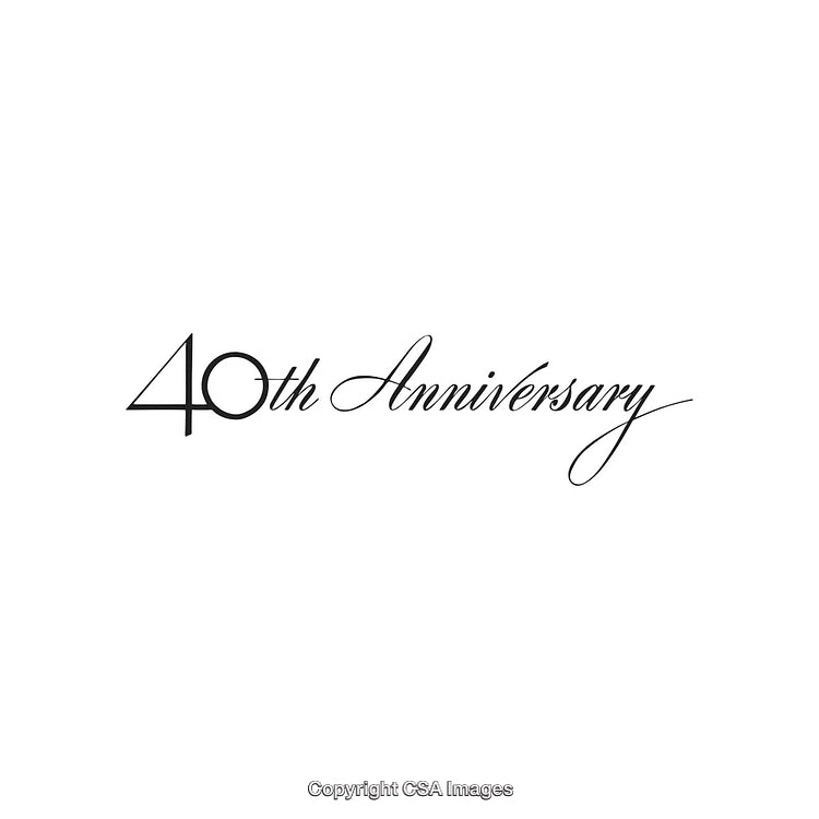 Elegant Calligraphy for 40th Anniversary Celebration and Milestone Event Design