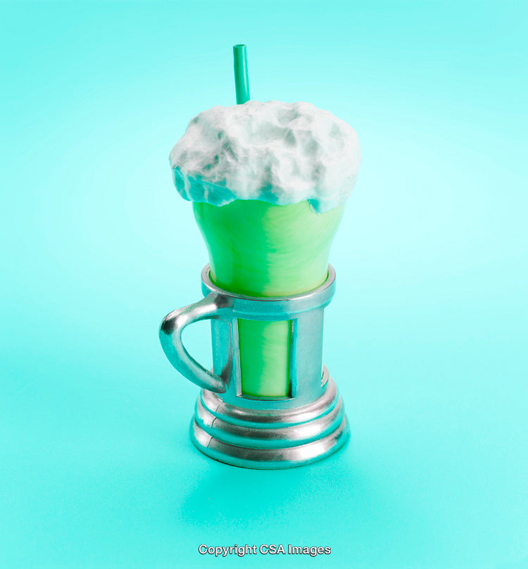 Colorful Plastic Toy Drink Cup on Bright Background