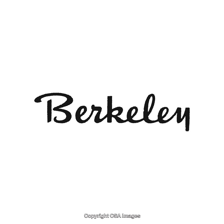 Elegant Handwritten Script Displaying the Word 'Berkeley' on White Background