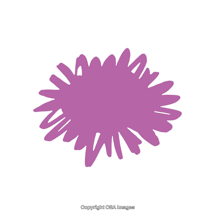 Abstract Purple Scribbled Shape on a White Background