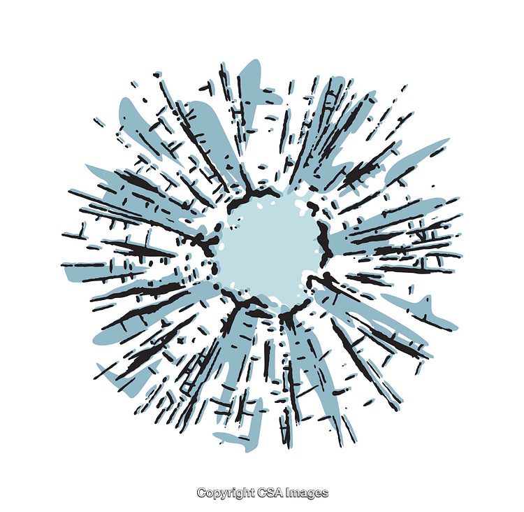 Abstract Blue and Black Radiating Line Pattern Illustration on White Background