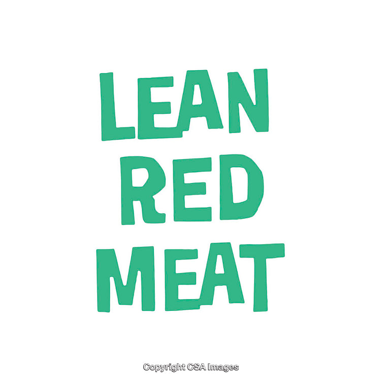 Bold Green Text Emphasizing Lean Red Meat Dietary Choices