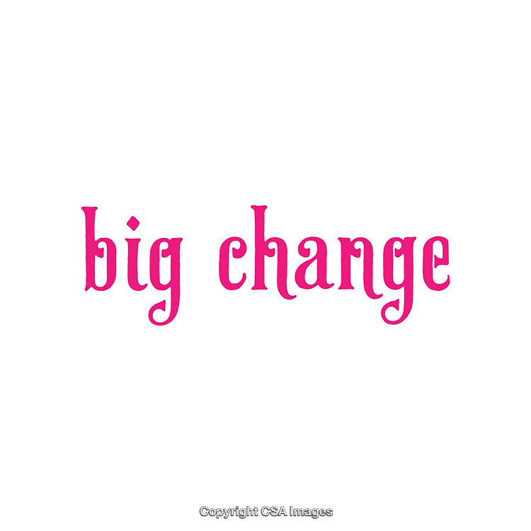 Bold Pink Text Reading Big Change on White Background