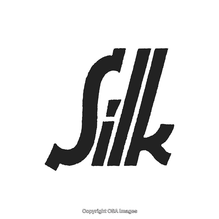 Retro Style Black And White Silk Logo Design