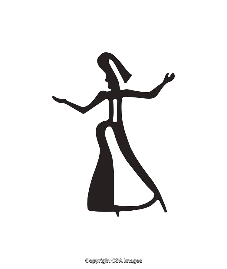 Abstract Silhouette Depicting Stylized Movement and Grace