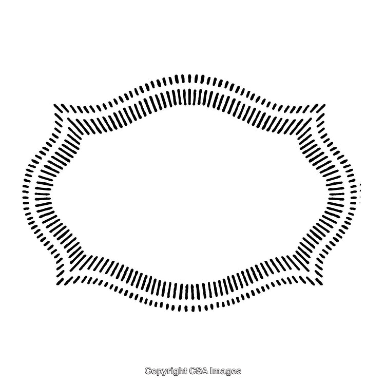 Black And White Abstract Border With Decorative Line Pattern