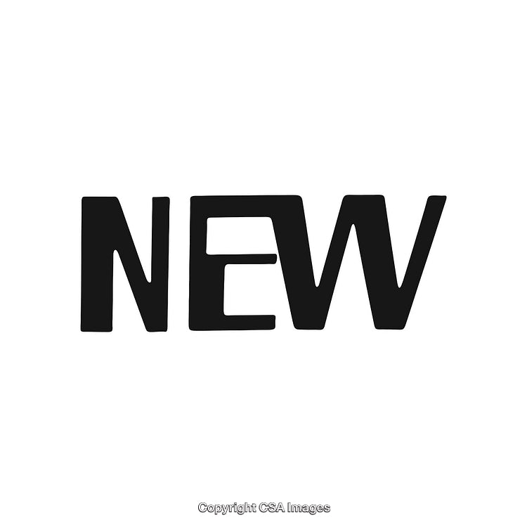 Minimalistic Text Design of the Word NEW in Black on White Background