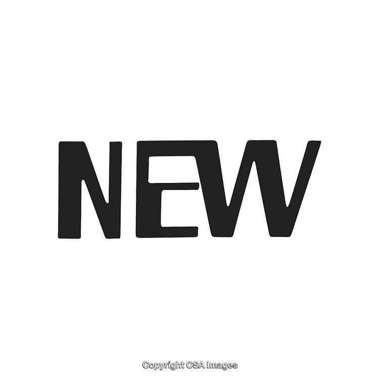 Minimalistic Text Design of the Word NEW in Black on White Background
