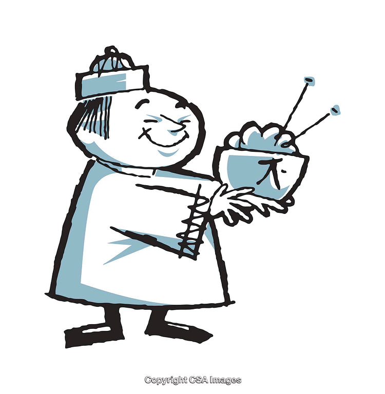 Illustration of a Happy Chef Holding a Bowl of Noodles