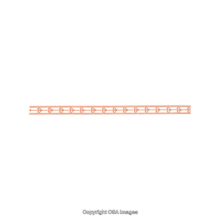 Orange Decorative Pattern Design on a White Background for Artistic Usage