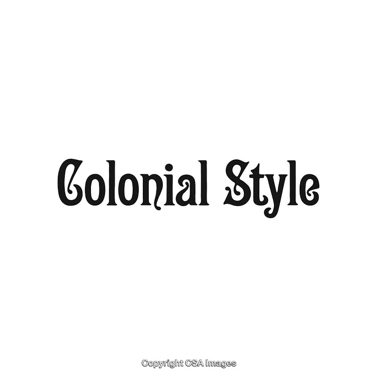 Vintage Colonial Style Typography With Decorative Lettering Design