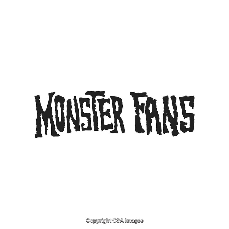 Bold Text with Gothic Typeface Displaying 'Monster Fans' on White Background