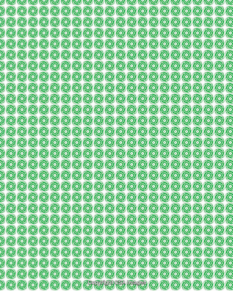 Abstract Green Circular Pattern Design on White Background