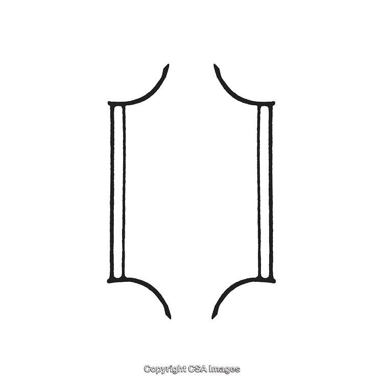 Simple Black and White Decorative Ornament Design
