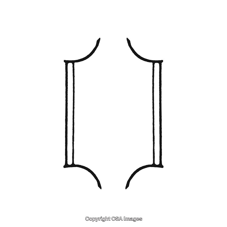 Simple Black and White Decorative Ornament Design