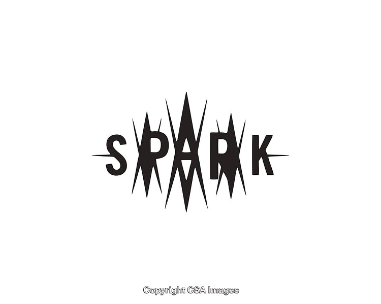 Black and White Abstract Line Art Depicting Word Design